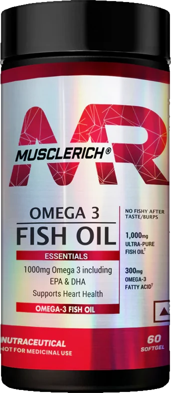 MuscleRich Omega-3 Fish Oil 1000mg 60 softgels