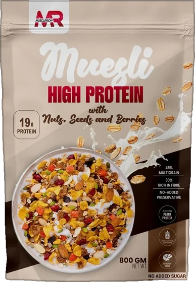 MuscleRich High Protein Muesli, Nuts, Seeds & Berries 800g