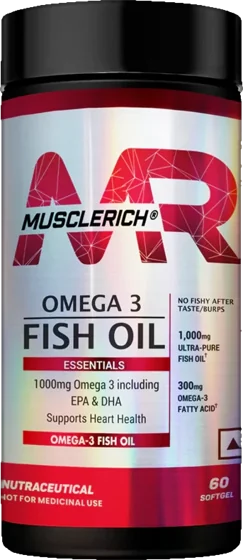 MuscleRich Omega-3 Fish Oil 1000mg 60 softgels
