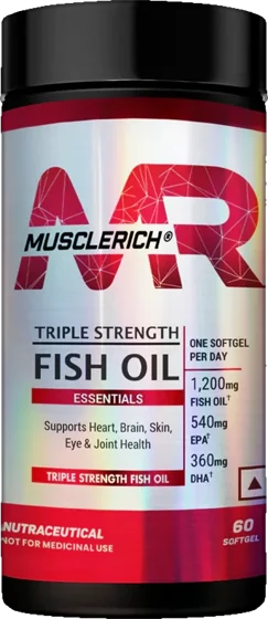 MuscleRich Triple Strength Fish Oil 60 softgels